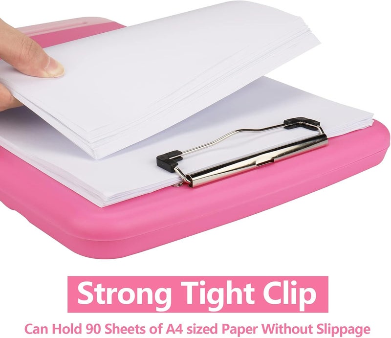 SFLHHDM Plastic Clipboard with Storage, High Capacity Clip Boards 8.5x11 with Storage, Heavy Duty Nursing Clipboard Folder, Clipboards Cute, Letter A4 Size Clipboards with Storage for Teachers, Nurse - Image 3